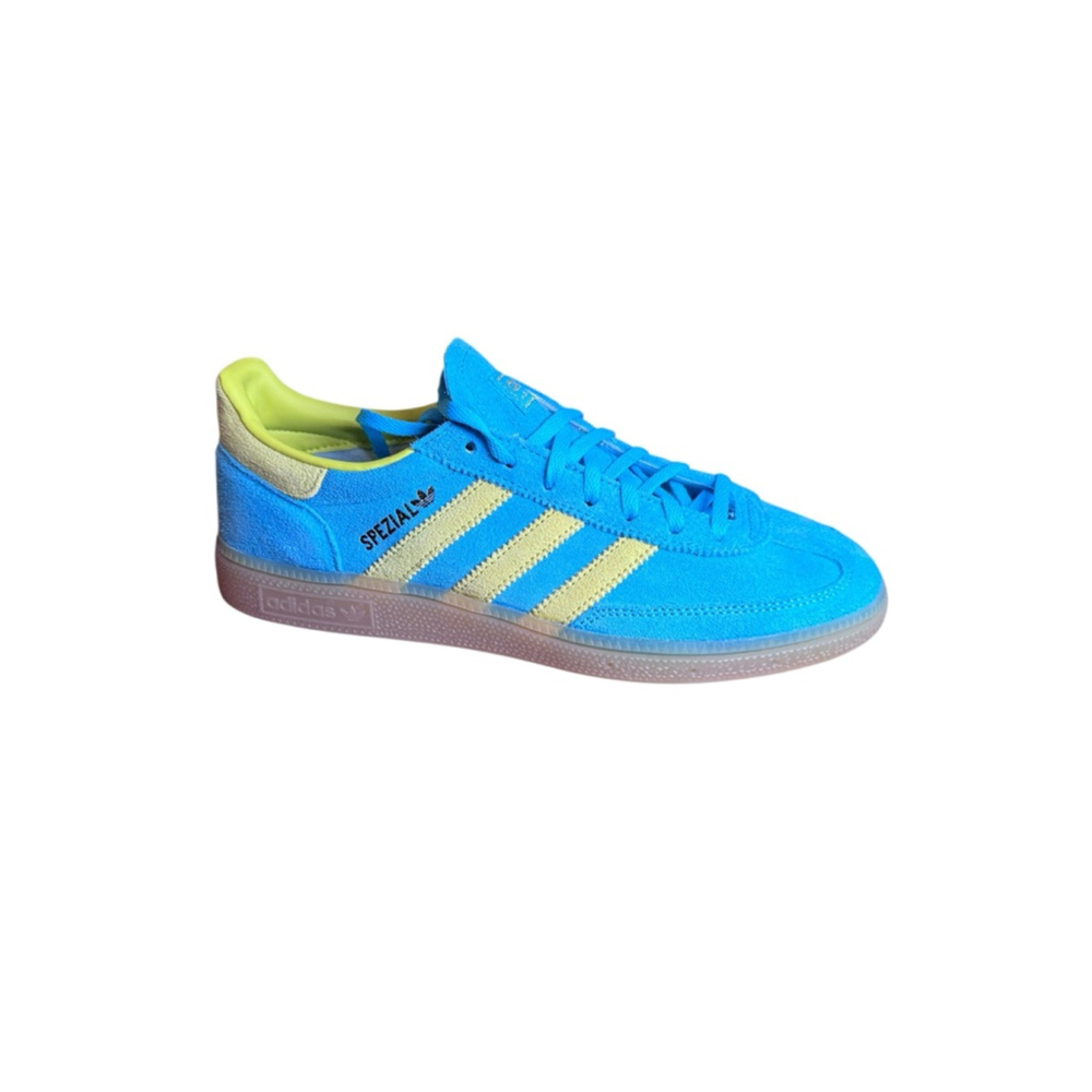 adidas women's Spezial bright blue and yellow sneakers